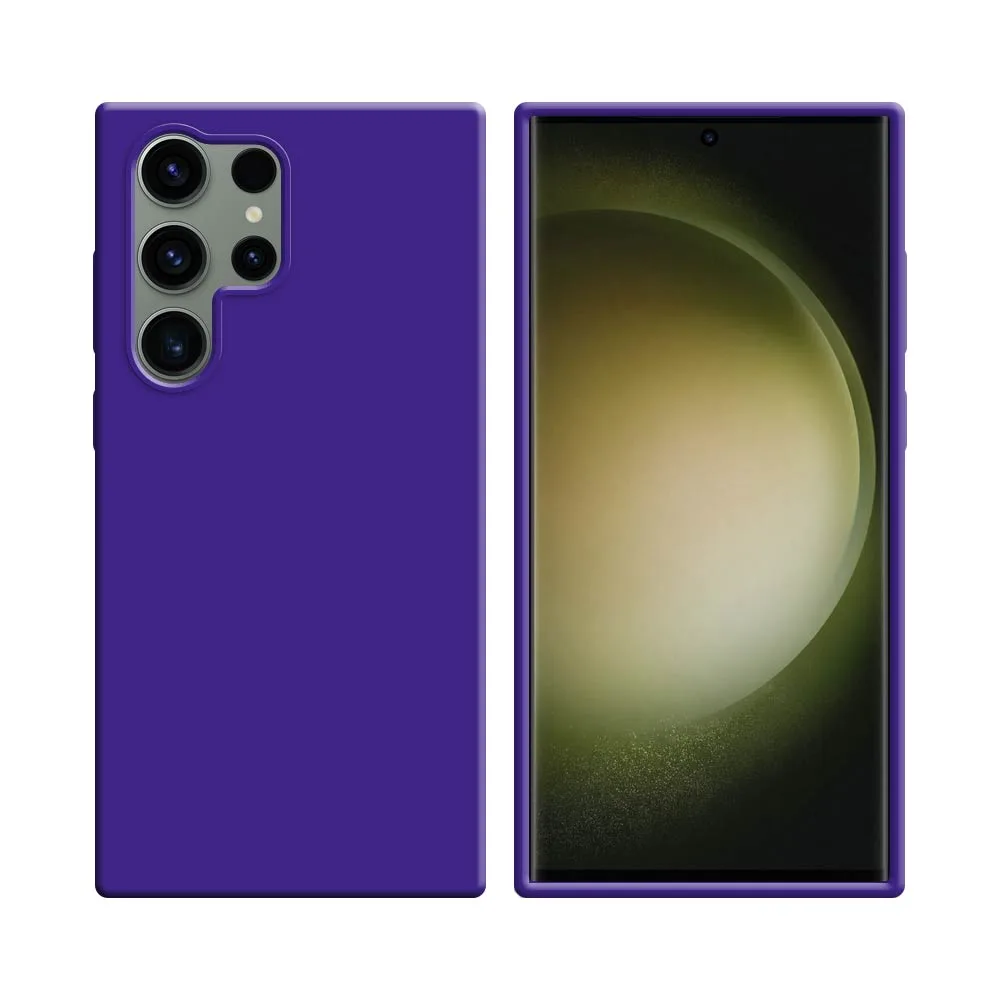 Coque Silicone Compatible pour Samsung Galaxy S23 Ultra 5G S918 Mauve