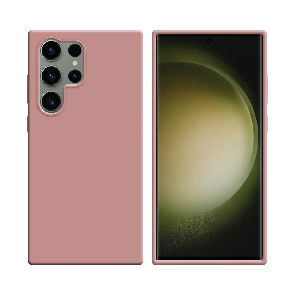 Coque Silicone Compatible pour Samsung Galaxy S23 Ultra 5G S918 Rose