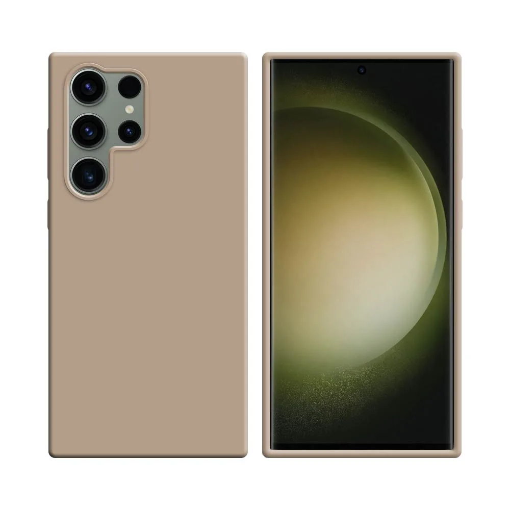 Coque Silicone Compatible pour Samsung Galaxy S23 Ultra 5G S918 Rose Gold