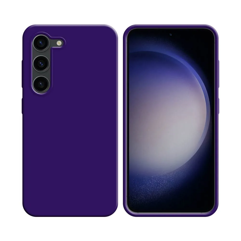 Coque Silicone Compatible pour Samsung Galaxy S23 5G S911 Mauve