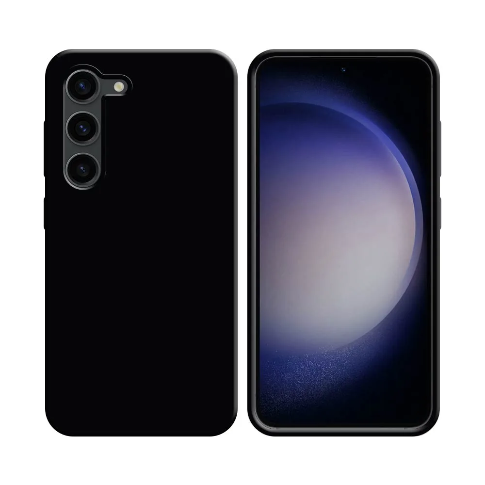 Coque Silicone Compatible pour Samsung Galaxy S23 5G S911 Noir