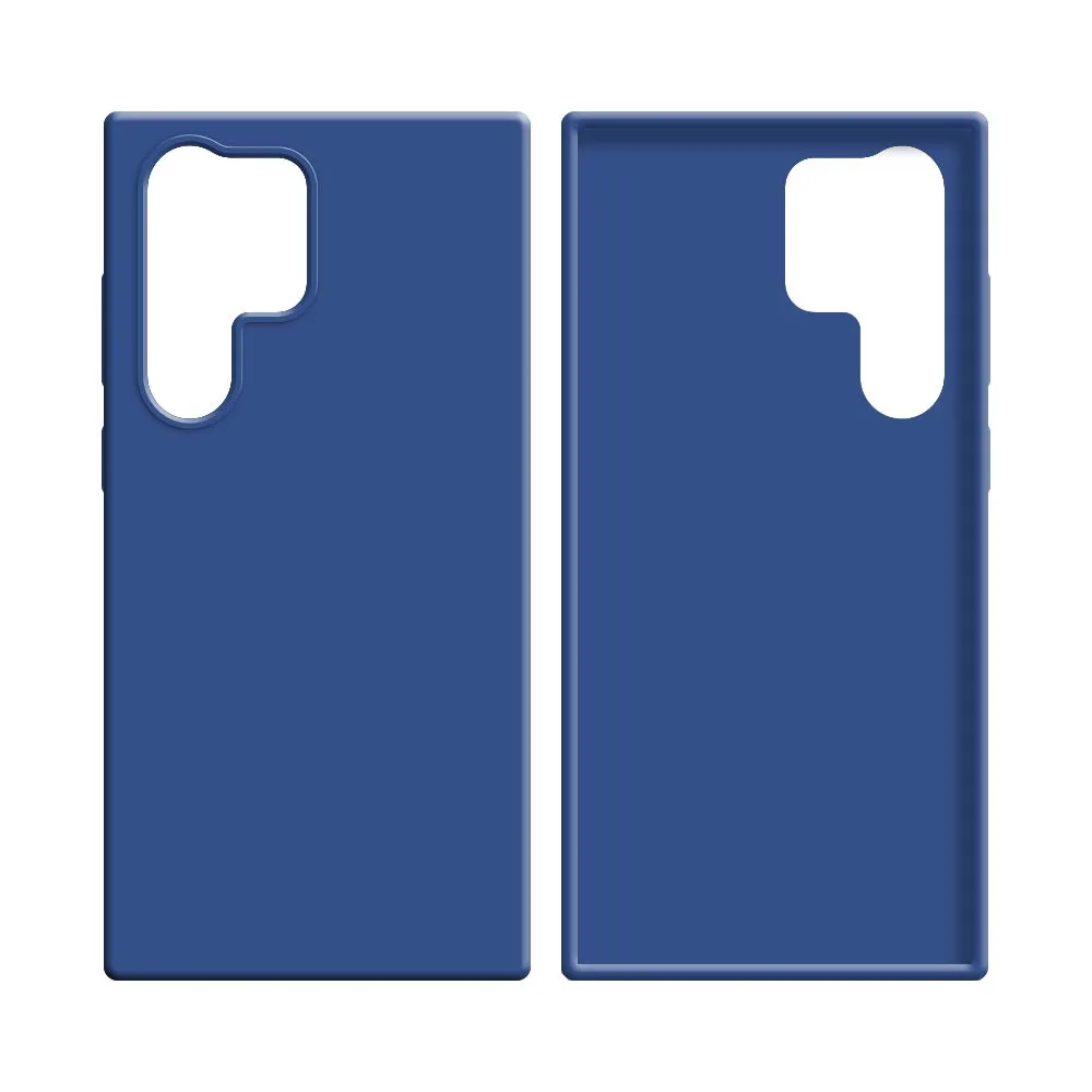 Coque Silicone Compatible pour Samsung Galaxy S24 Ultra 5G S928 Bleu Marine — vue 2