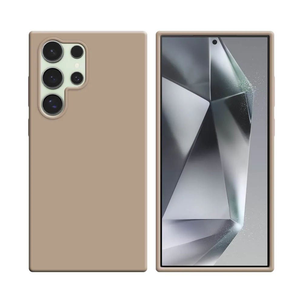 Coque Silicone Compatible pour Samsung Galaxy S24 Ultra 5G S928 Rose Gold