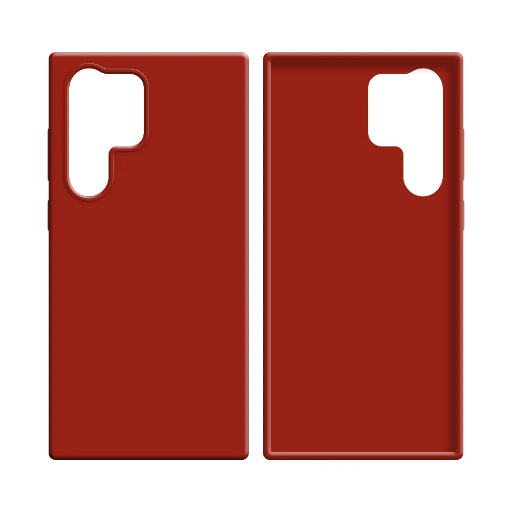 Coque Silicone Compatible pour Samsung Galaxy S24 Ultra Rouge — vue 2