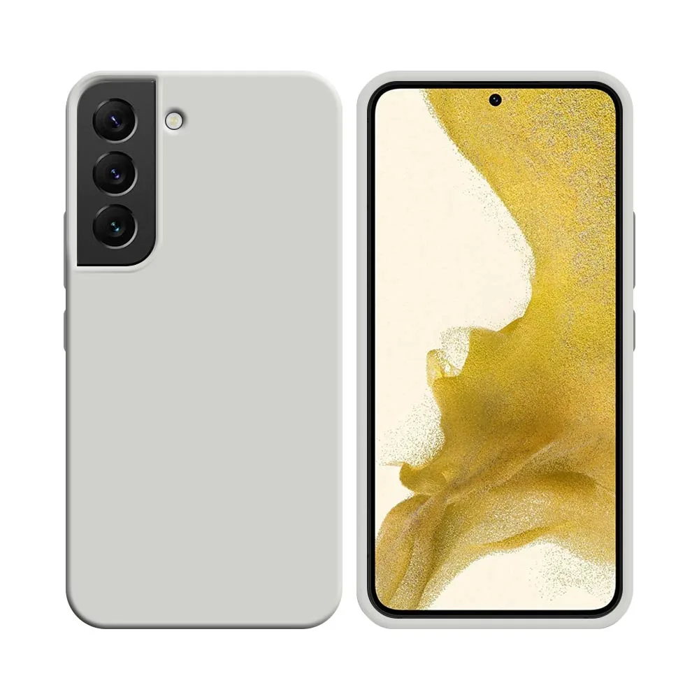 Coque Silicone Compatible pour Samsung Galaxy S22 Plus S906 Blanc