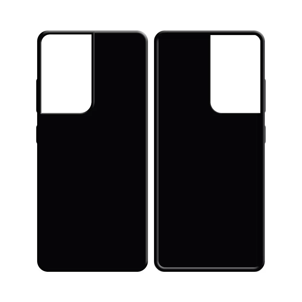 Coque Silicone Compatible pour Samsung Galaxy S21 Ultra 5G G998 Noir — vue 2