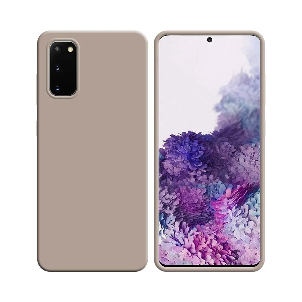 Coque Silicone Compatible pour Samsung Galaxy S20 G980 & S20 5G G981 Rose Gold