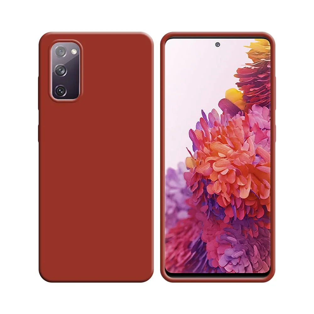 Coque Silicone Compatible pour Samsung Galaxy S20 FE 5G G781 & S20 FE 4G G780 Rouge