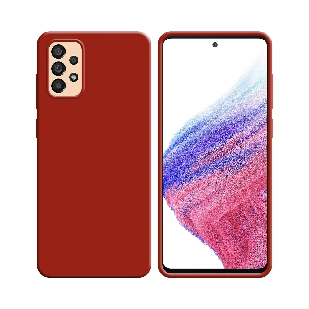 Coque Silicone Compatible pour Samsung Galaxy A53 5G A536 Rouge