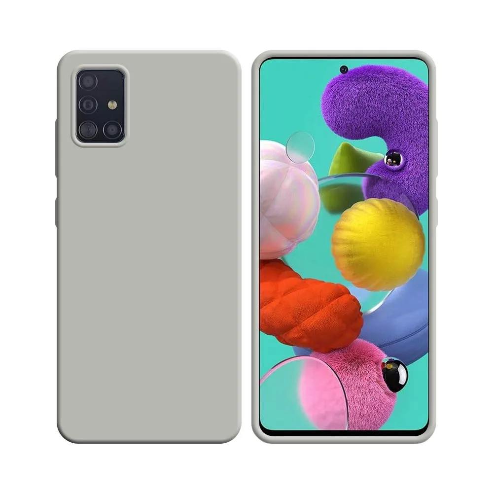 Coque Silicone Compatible pour Samsung Galaxy A51 A515 Blanc