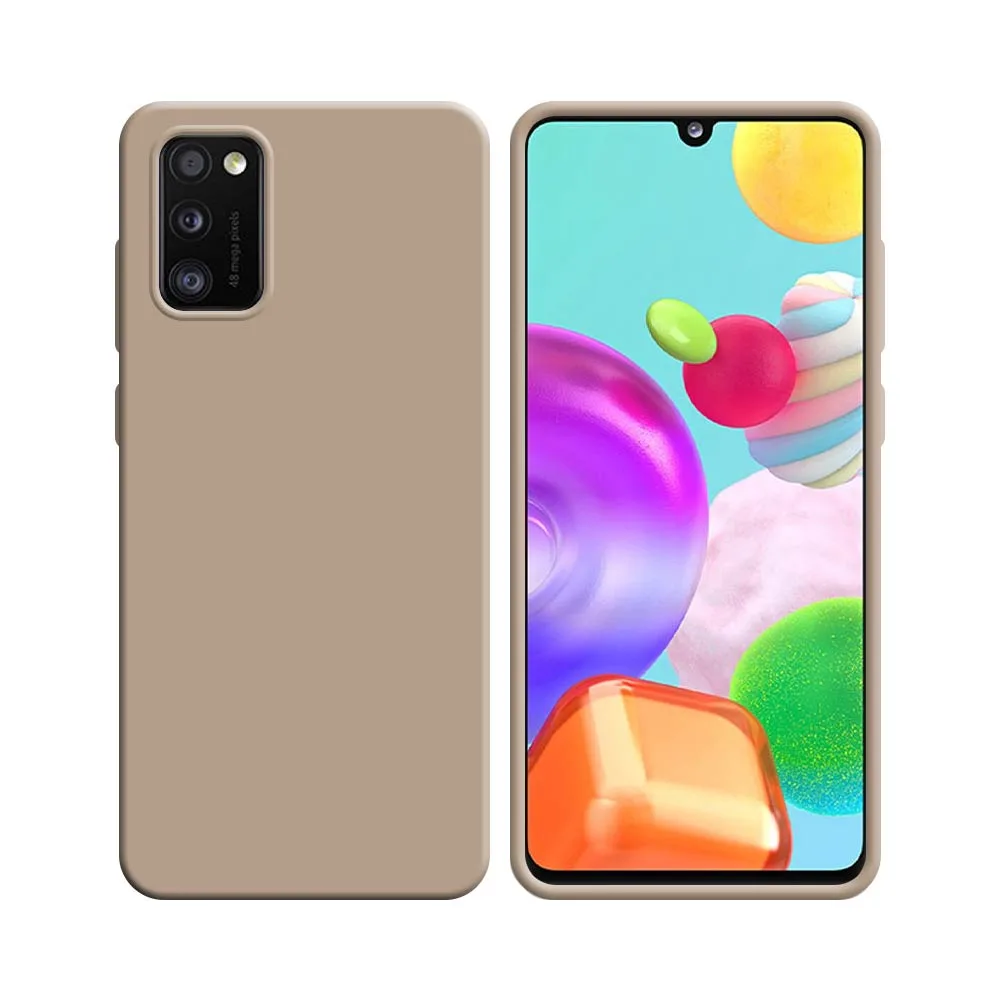 Coque Silicone Compatible pour Samsung Galaxy A41 A415 Rose Gold
