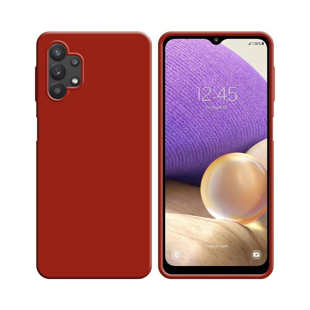Coque Silicone Compatible pour Samsung Galaxy A32 5G A326 Rouge