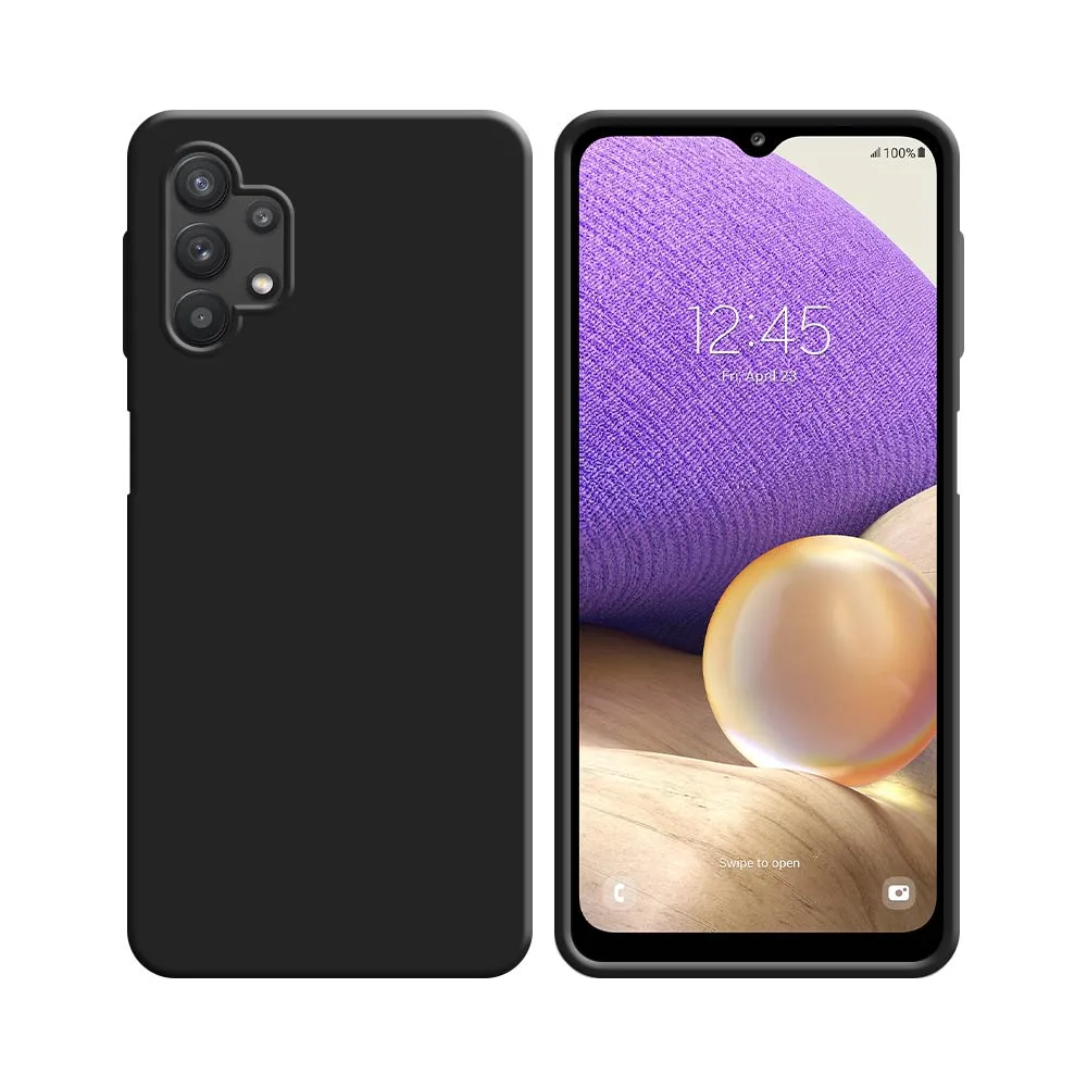 Coque Silicone Compatible pour Samsung Galaxy A32 5G A326 Noir