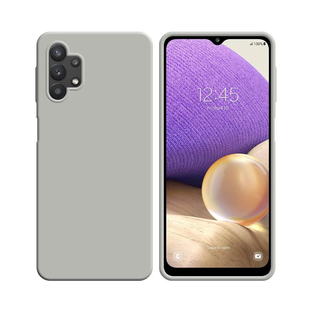 Coque Silicone Compatible pour Samsung Galaxy A32 5G A326 Blanc