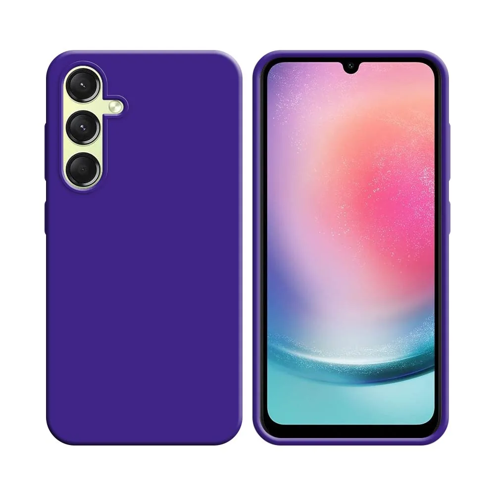 Coque Silicone Compatible pour Samsung Galaxy A24 4G A245 Mauve