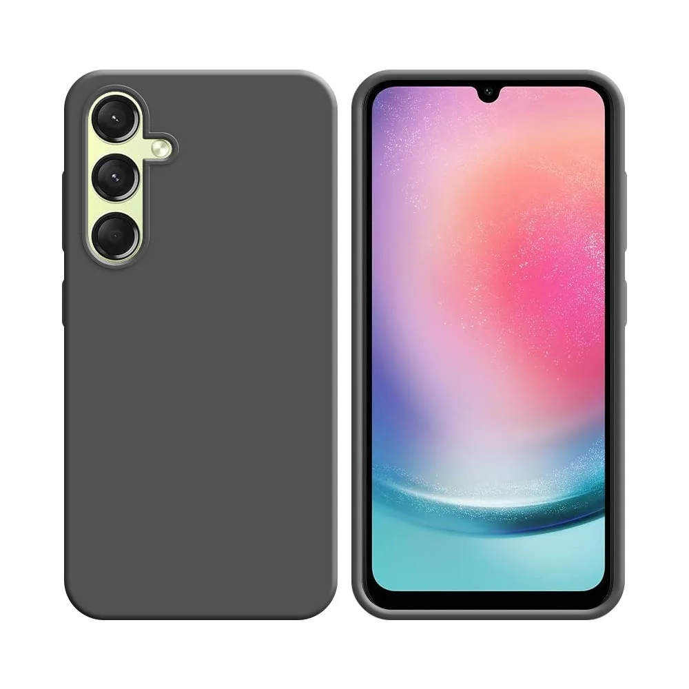 Coque Silicone Compatible pour Samsung Galaxy A24 4G A245 Gris