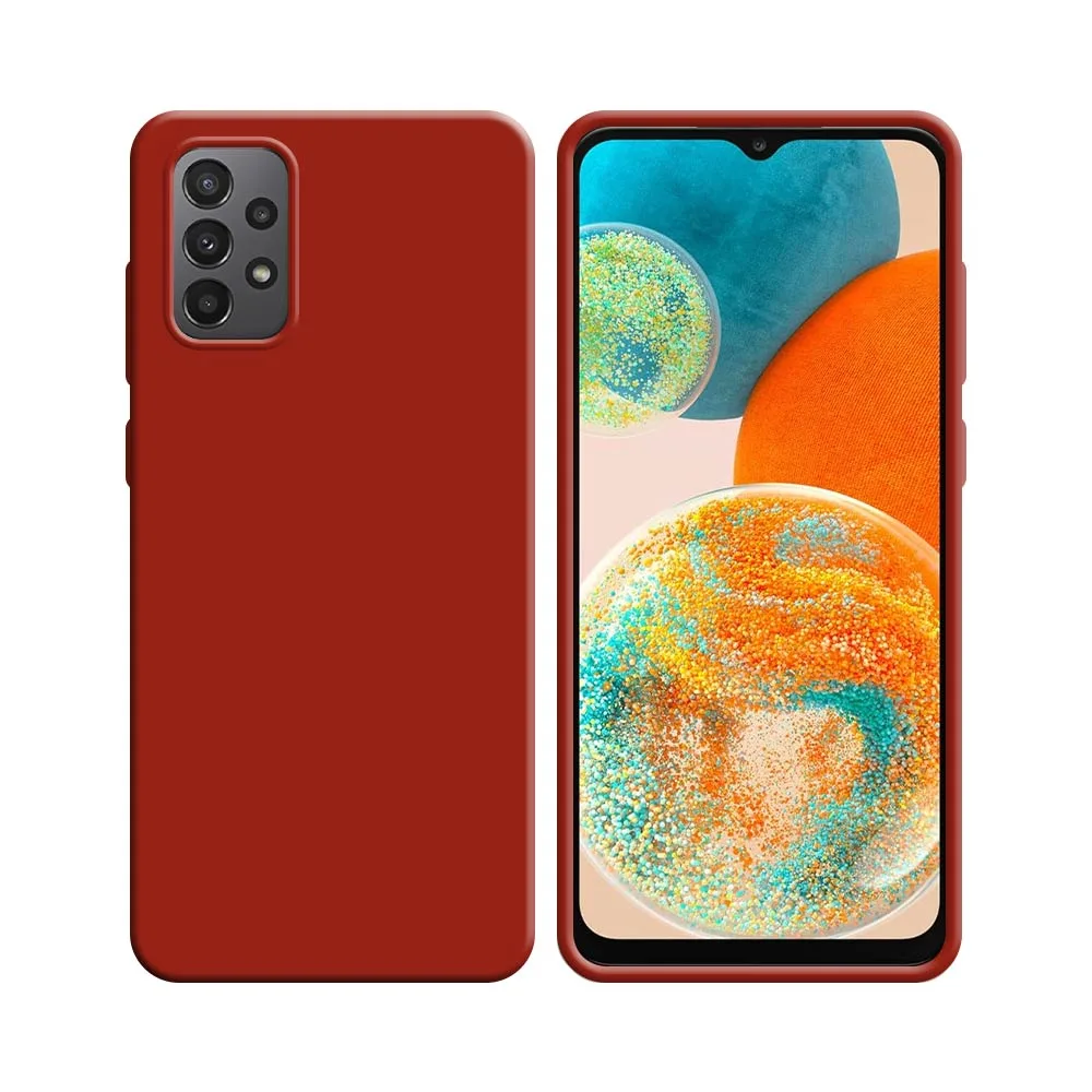 Coque Silicone Compatible pour Samsung Galaxy A23 5G A236 & A23 4G A235 Rouge