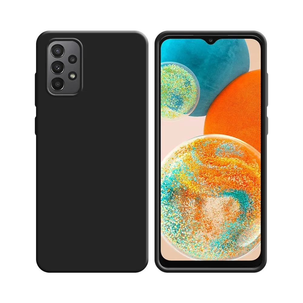 Coque Silicone Compatible pour Samsung Galaxy A23 5G A236 & A23 4G A235 Noir