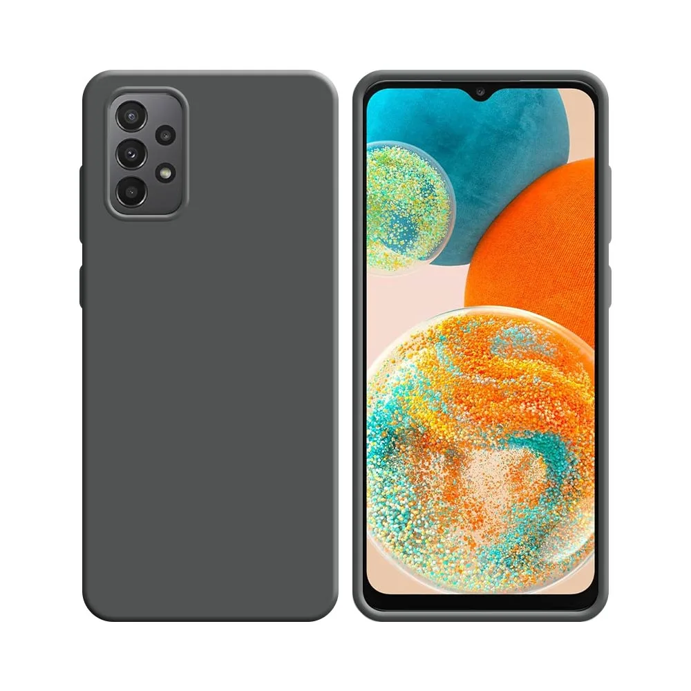 Coque Silicone Compatible pour Samsung Galaxy A23 5G A236 & A23 4G A235 Gris