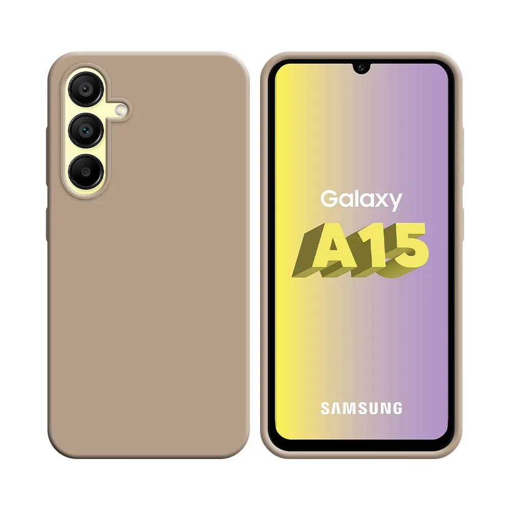 Coque Silicone Compatible pour Samsung Galaxy A15 5G A156B Rose Gold