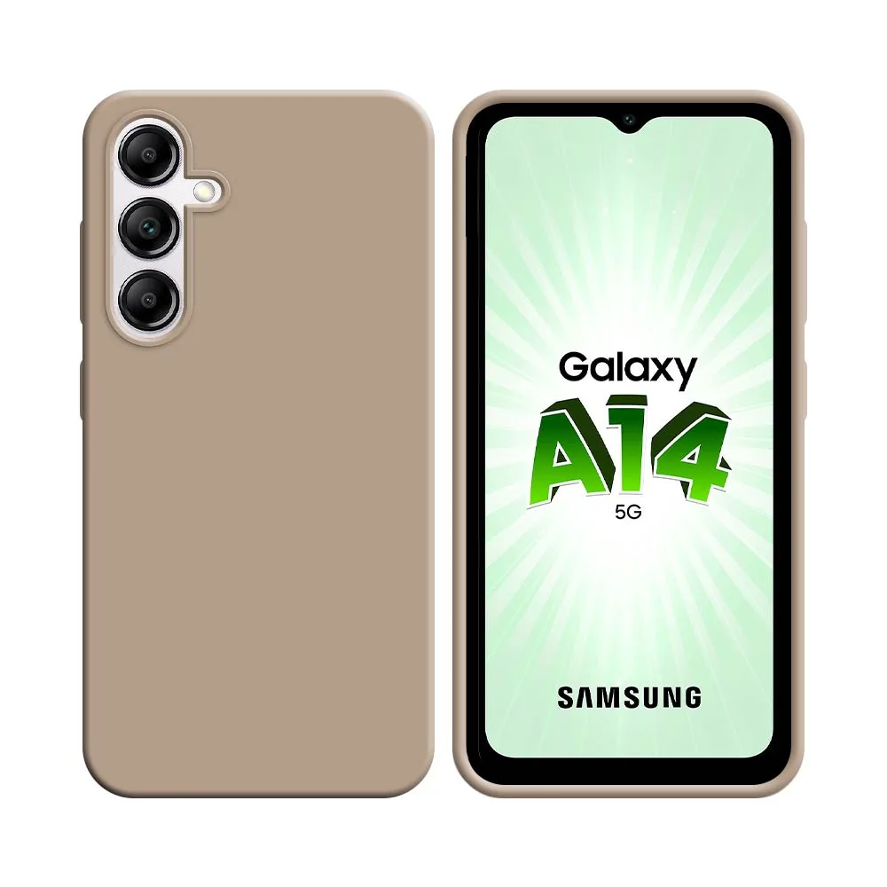 Coque Silicone Compatible pour Samsung Galaxy A14 5G A146P & A14 4G A145 Rose Gold