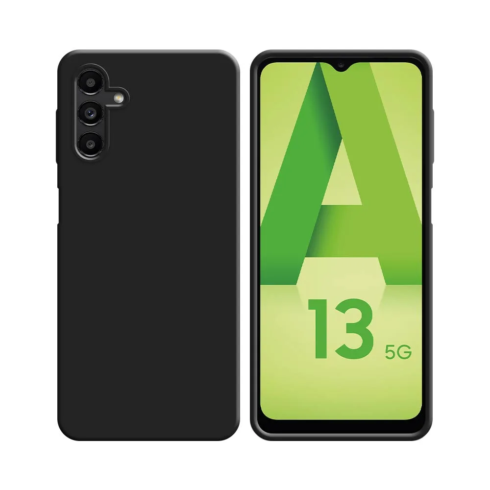 Coque Silicone Compatible pour Samsung Galaxy A13 5G A136/Galaxy A04s A047F (#3) Noir