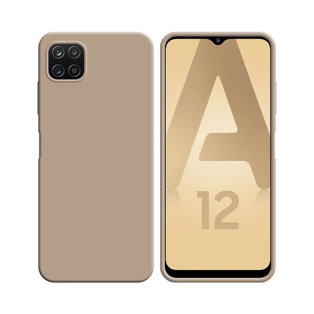 Coque Silicone Compatible pour Samsung Galaxy A12 A125 & M12 M127 Rose Gold