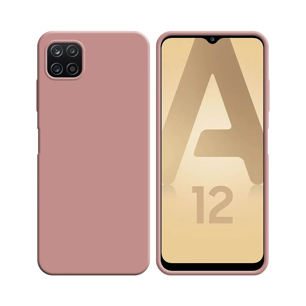 Coque Silicone Compatible pour Samsung Galaxy A12 A125 & M12 M127 Rose