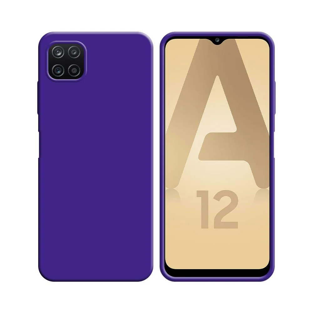 Coque Silicone Compatible pour Samsung Galaxy A12 A125 & M12 M127 Mauve
