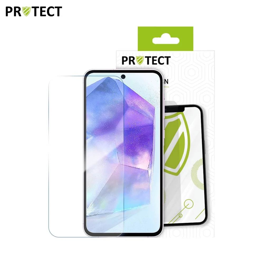 Verre Trempé Classique PROTECT pour Samsung Galaxy A55 5G A556 Transparent — vue 2