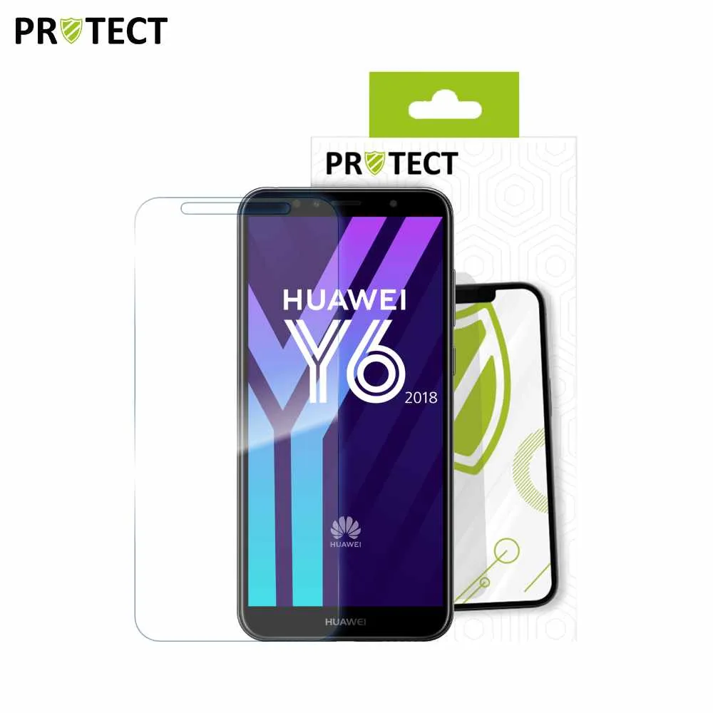 Verre Trempé Classique PROTECT pour Huawei Y6 2018 Transparent — vue 2