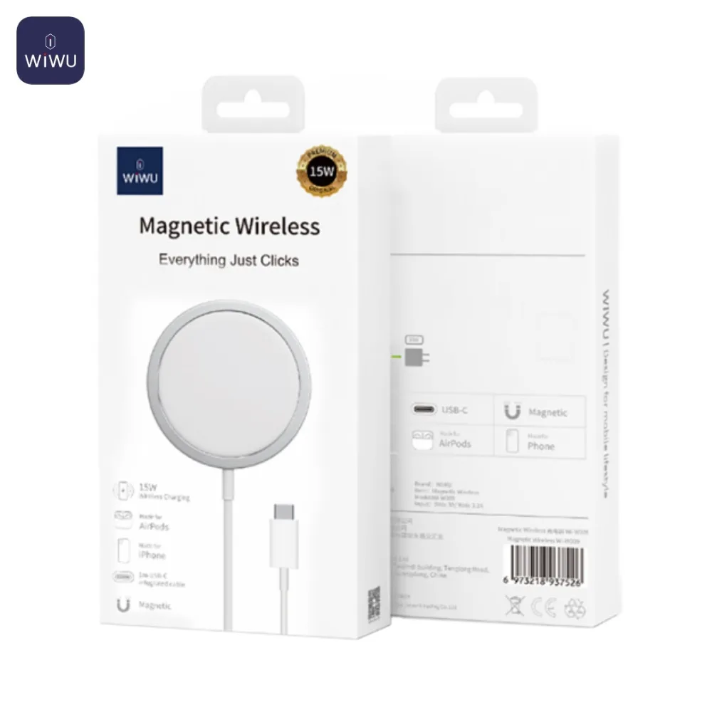 Chargeur MagSafe Wiwu W009 15W Blanc — vue 2
