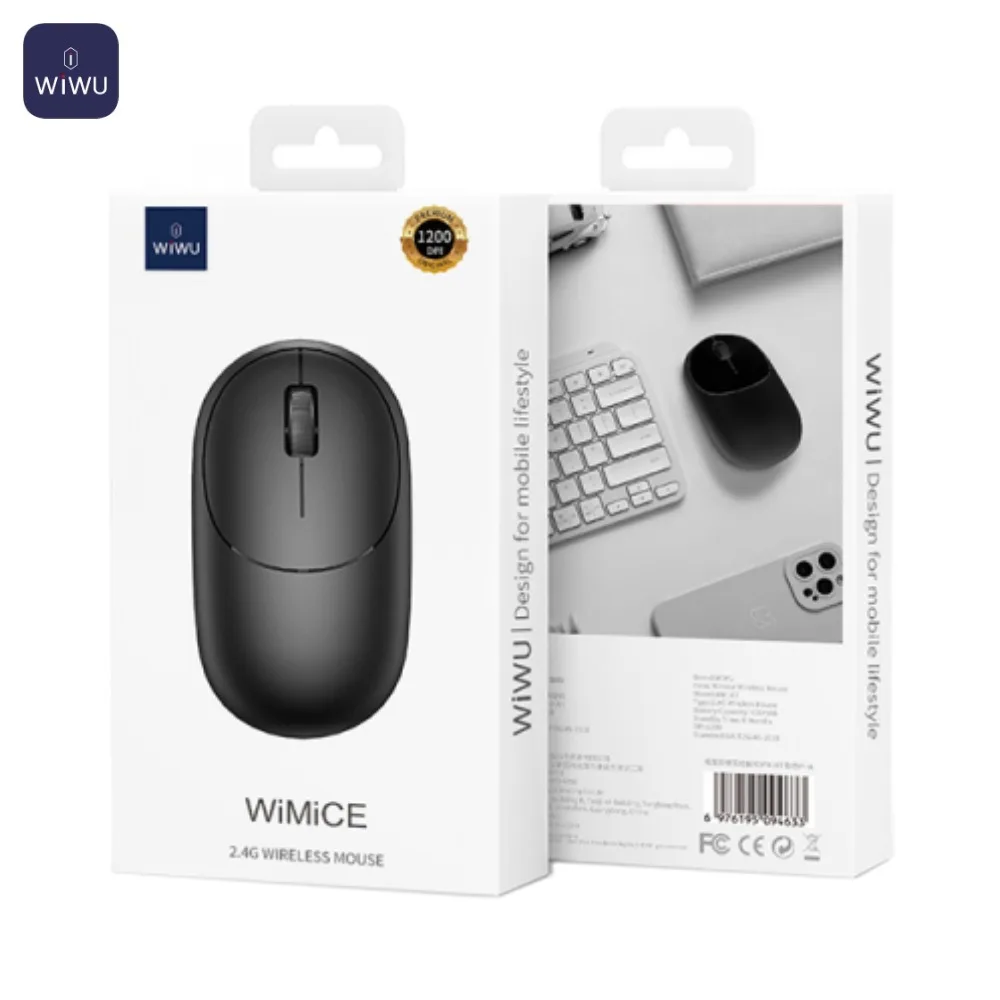 Souris sans Fil Wiwu Wimice 2,4GHz Noir — vue 3