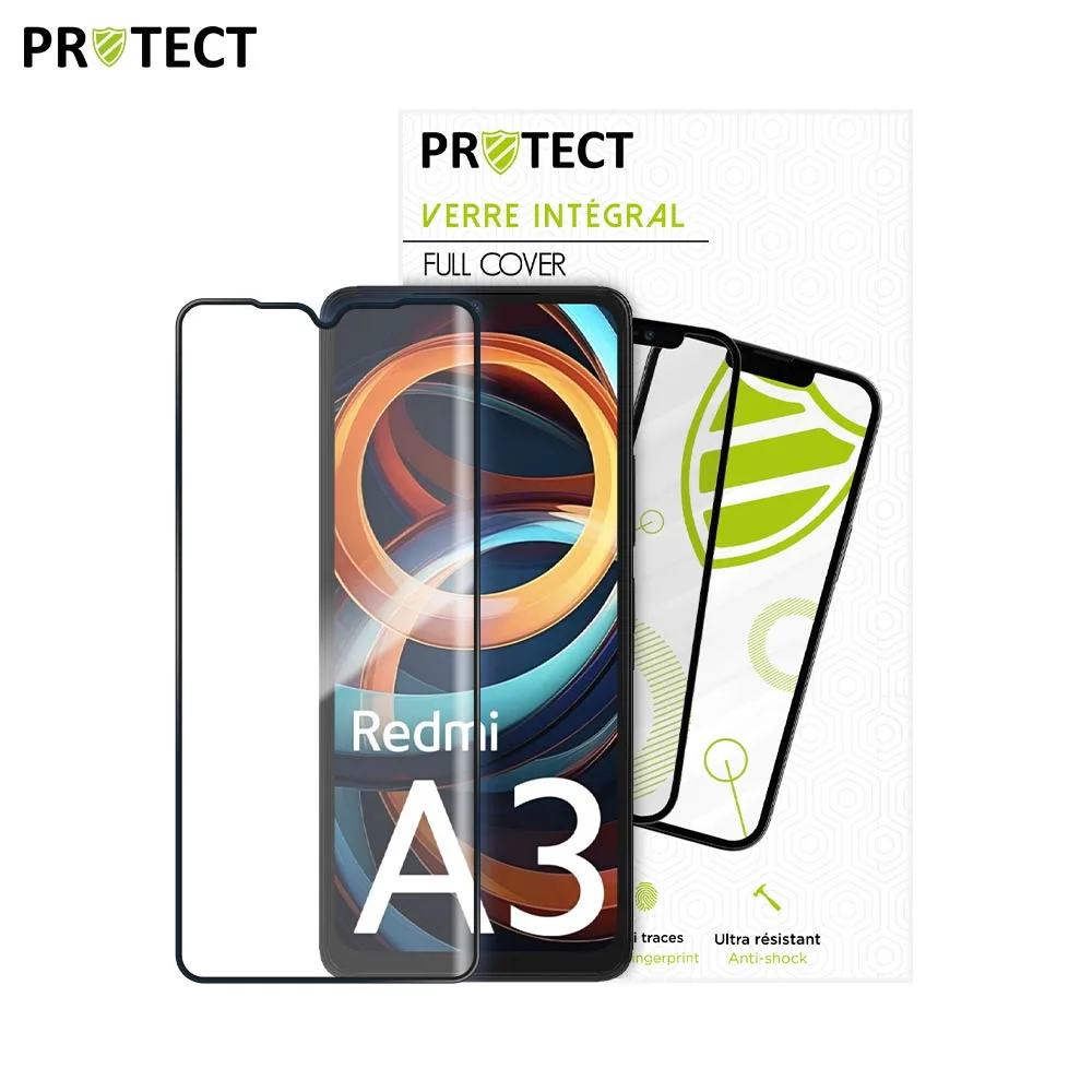 Verre Trempé Intégral PROTECT pour Xiaomi Redmi A3 Noir — vue 2