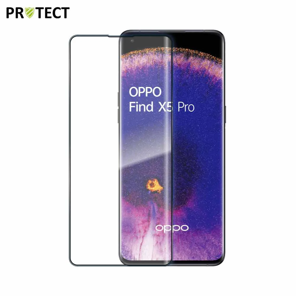Verre Trempé Intégral PROTECT pour OPPO Find X5 Pro Noir