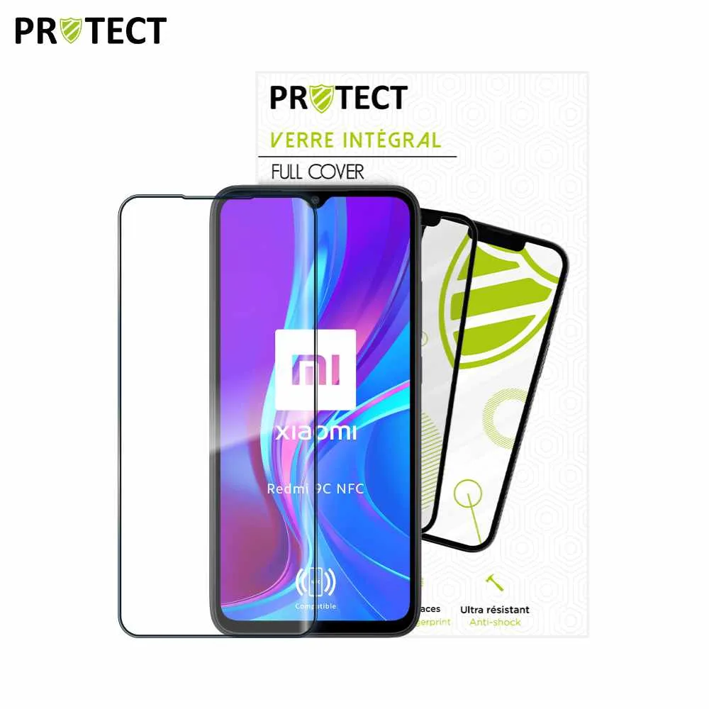 Verre Trempé Intégral PROTECT pour Xiaomi Redmi 9C NFC Noir