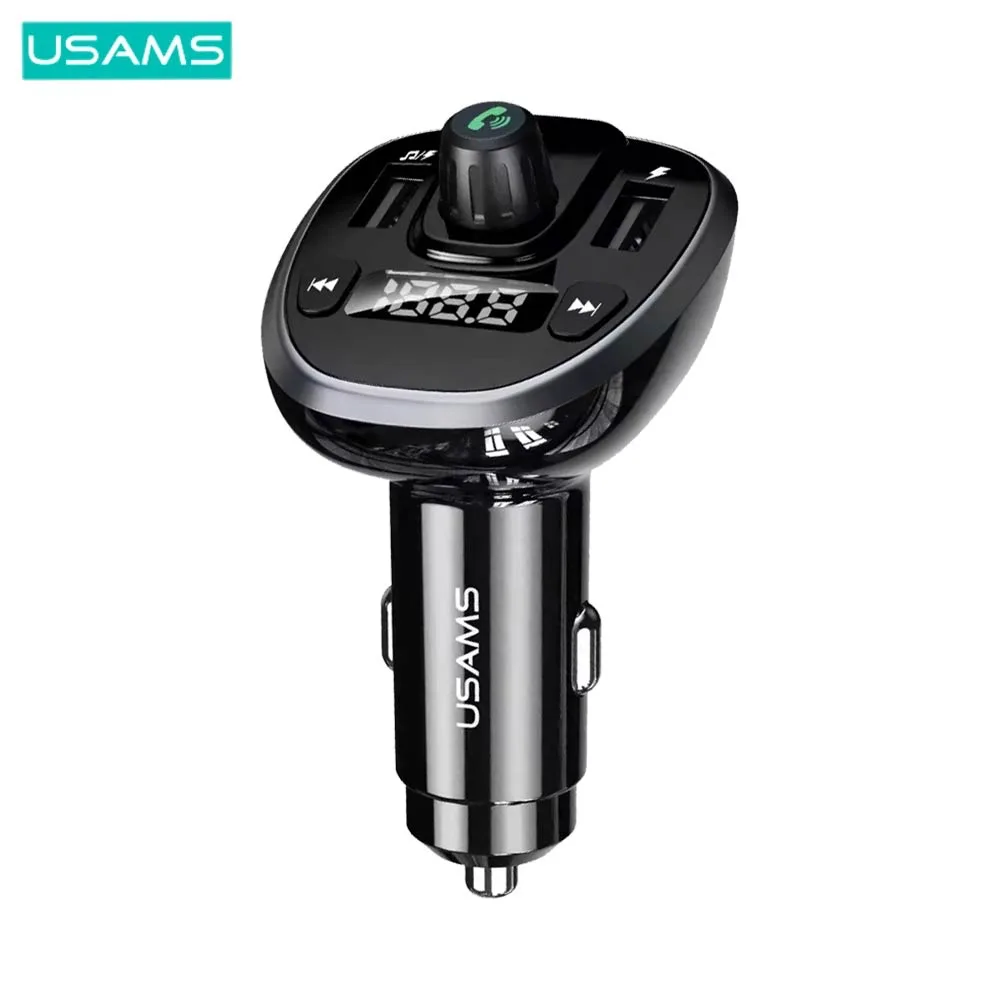Transmetteur FM Bluetooth & Chargeur Voiture Usams CC115 Noir