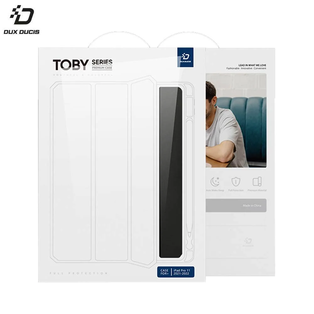 Housse de Protection Toby Dux Ducis pour Apple iPad Pro 11" (2e, 3e & M2 4e génération) A2068, A2228, A2230, A2301, A2377, A2459 Noir — vue 2