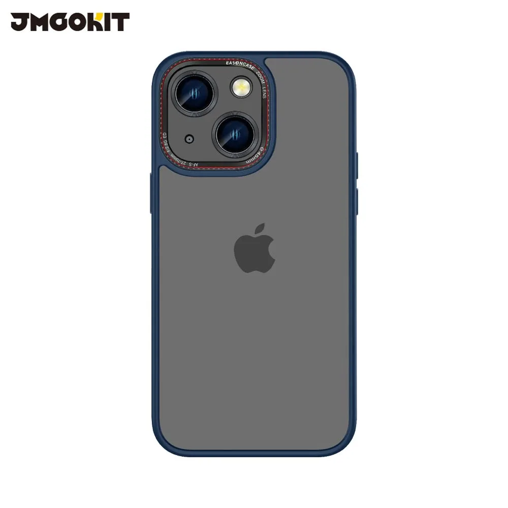 Coque de Protection Canon Lens JMGOKIT pour Apple iPhone 15 Plus Bleu