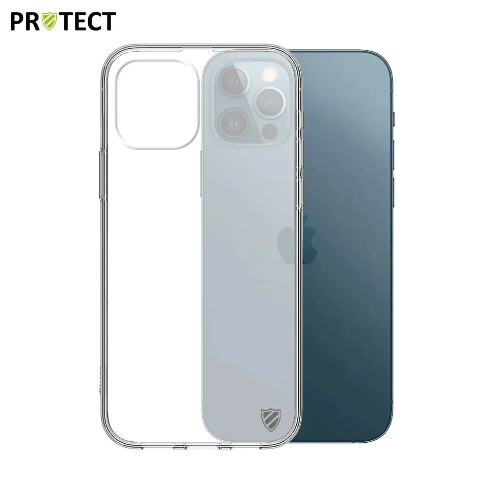 Coque Silicone PROTECT pour Apple iPhone 12 & 12 Pro Transparent