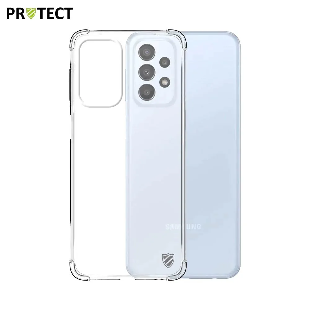 Pack de 10 Coques Silicone Renforcée PROTECT pour Samsung Galaxy A23 5G A236 & A23 4G A235 Bulk Transparent