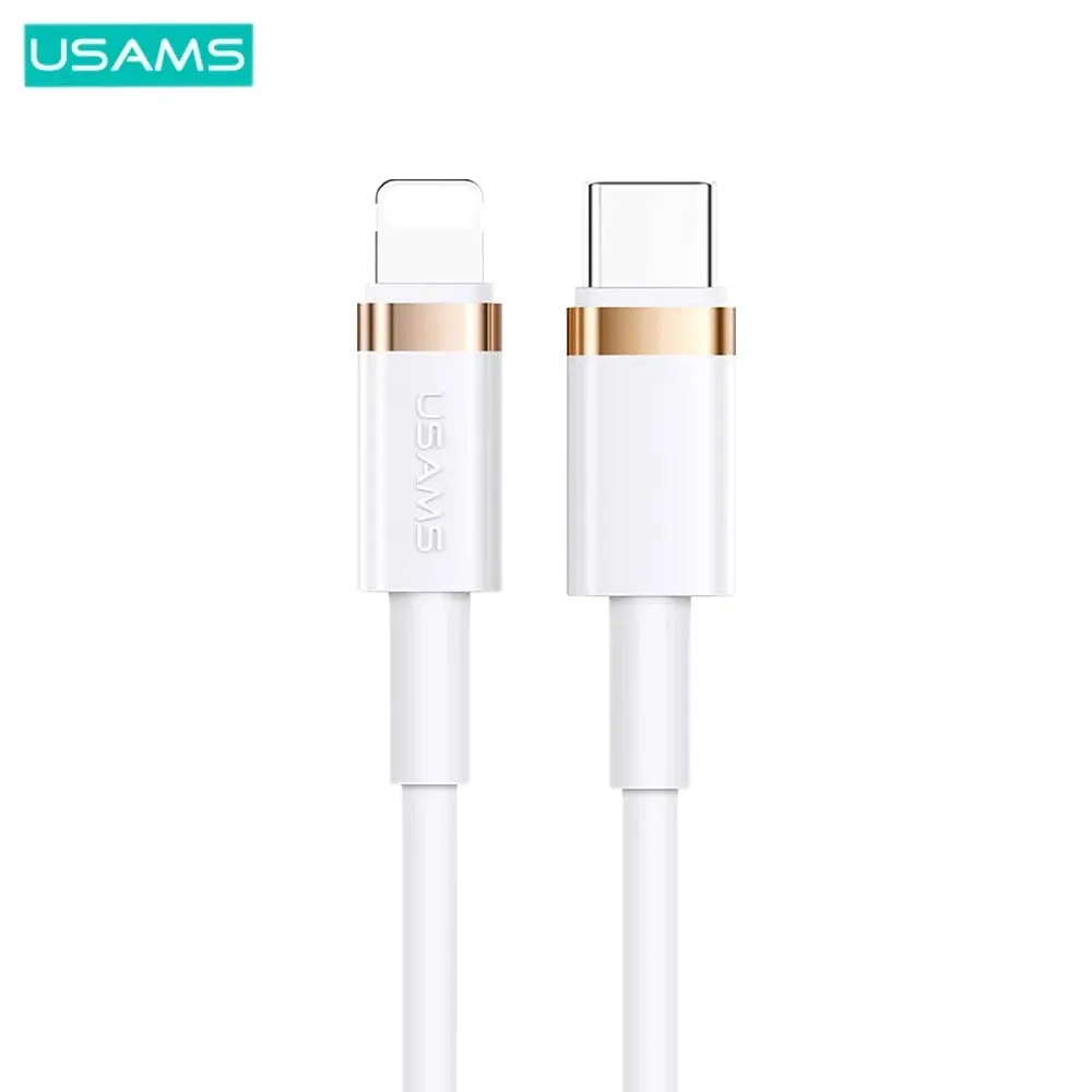 Câble Data USB-C vers Lightning Usams SJ484 U63 Blanc