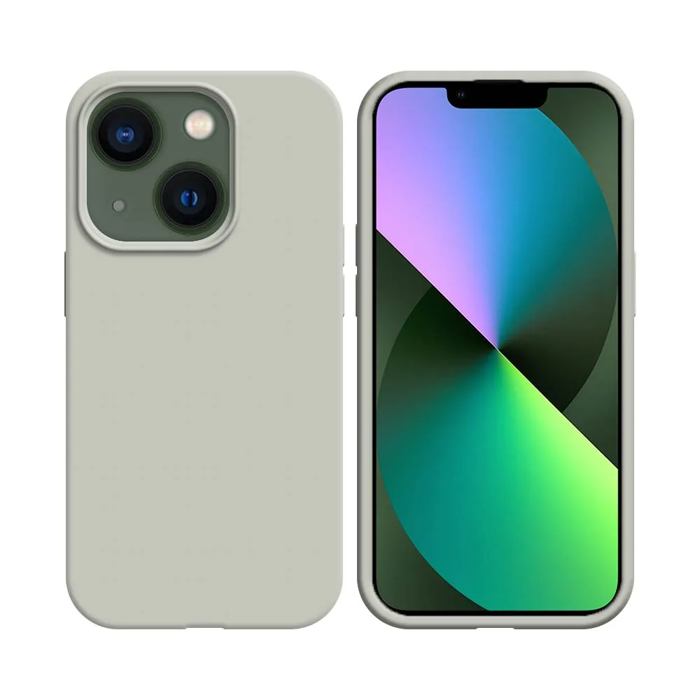 Coque Silicone Compatible pour Apple iPhone 13 Blanc