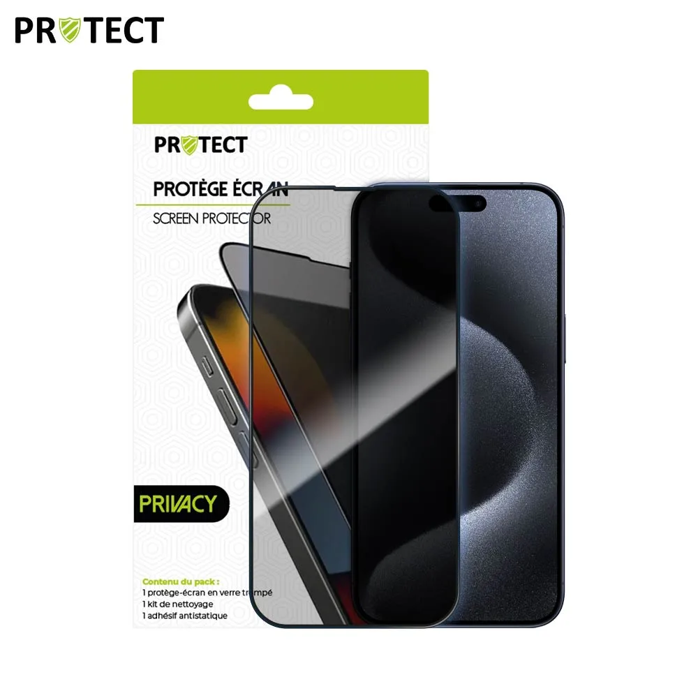 Verre Trempé PRIVACY PROTECT pour Apple iPhone 15 Pro Transparent — vue 2