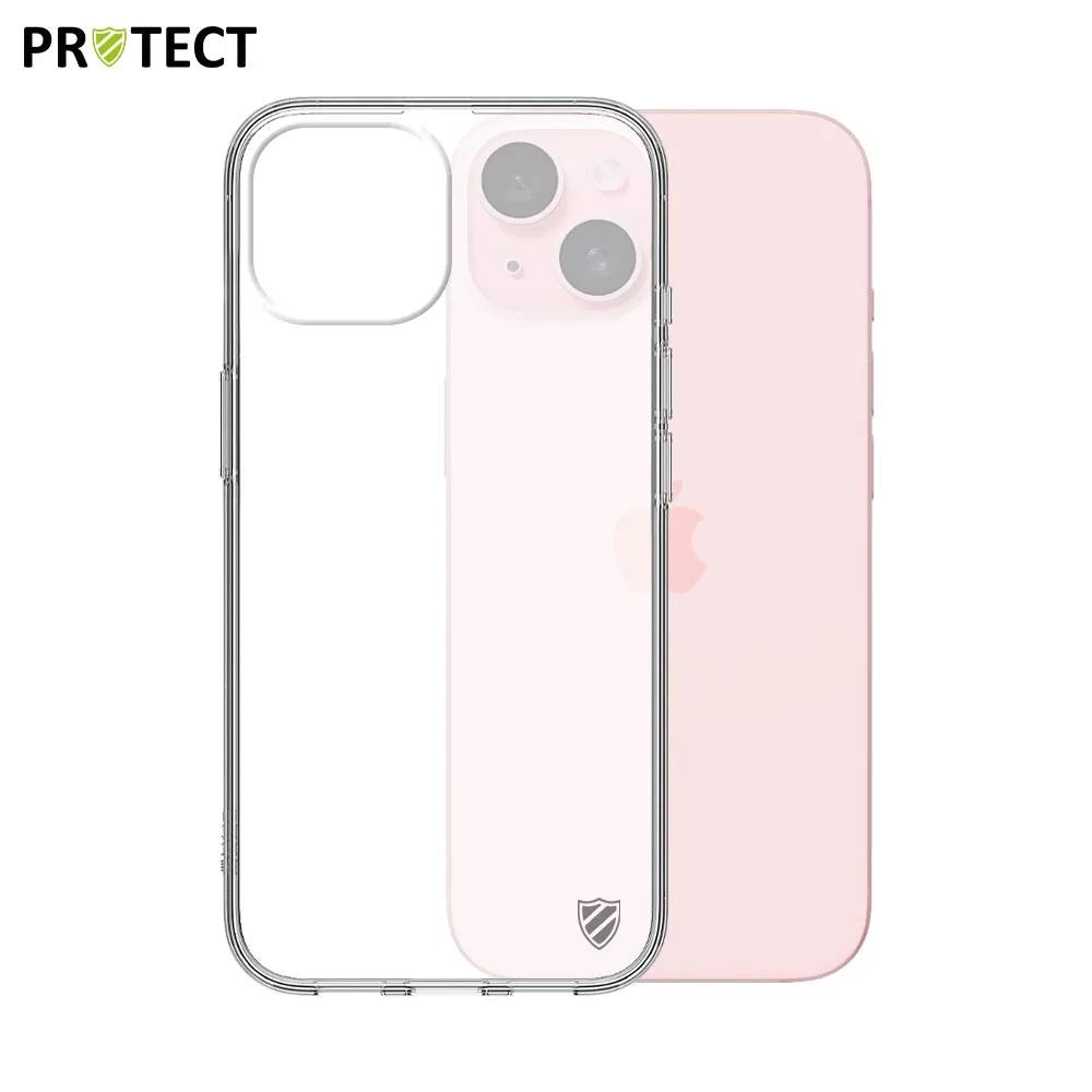 Pack de 10 Coques Silicone PROTECT pour Apple iPhone 15 Bulk Transparent