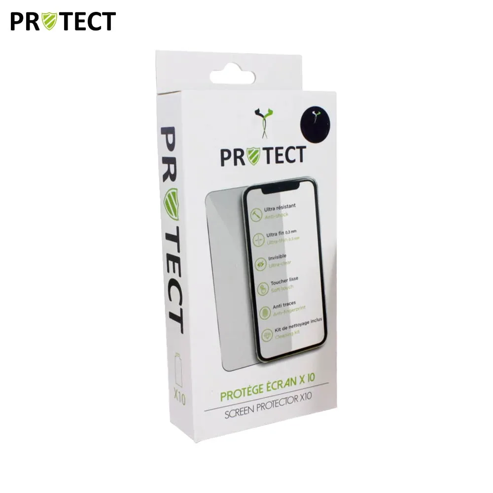 Pack Verre Trempé Classique PROTECT pour Apple iPhone 16 Pro x10 Transparent