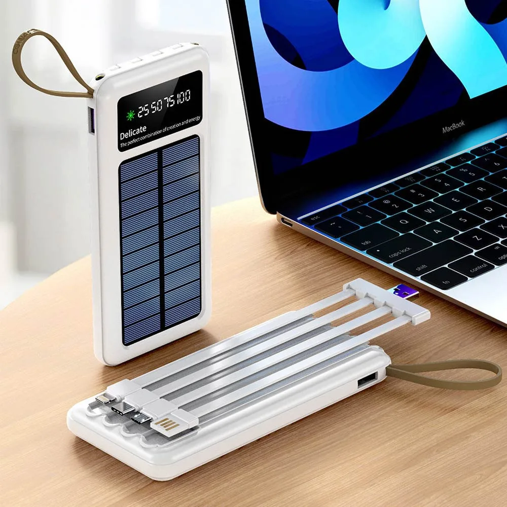 Batterie Externe Power Bank Solaire CONNECT 10000mAh Blanc — vue 2