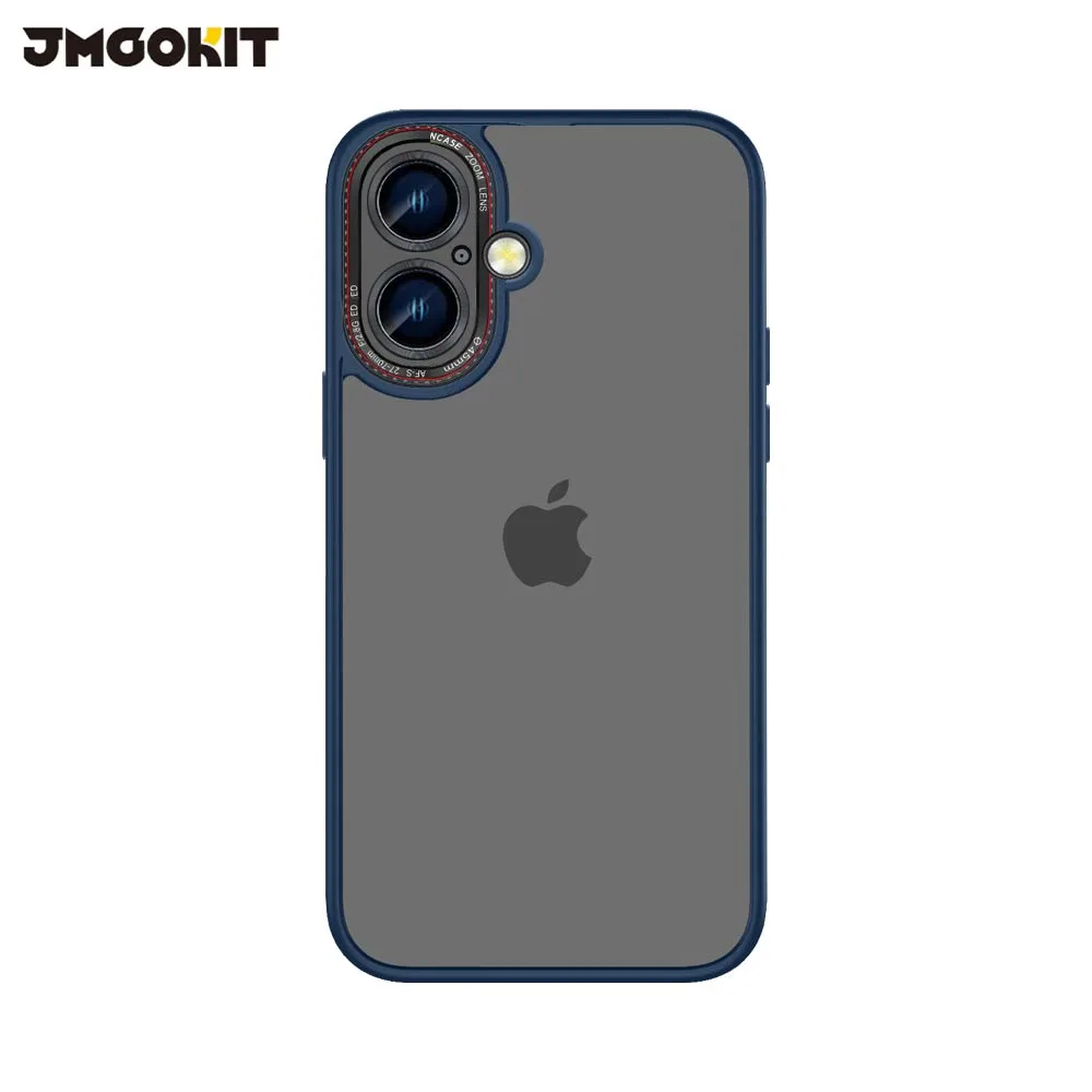 Coque Canon Lens JMGOKIT Apple iPhone 16 Plus Bleu