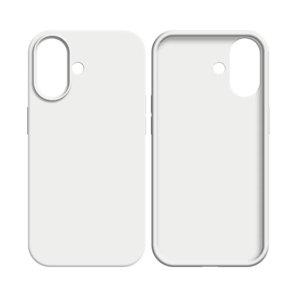 Coque Silicone Compatible pour Apple iPhone 16 Blanc