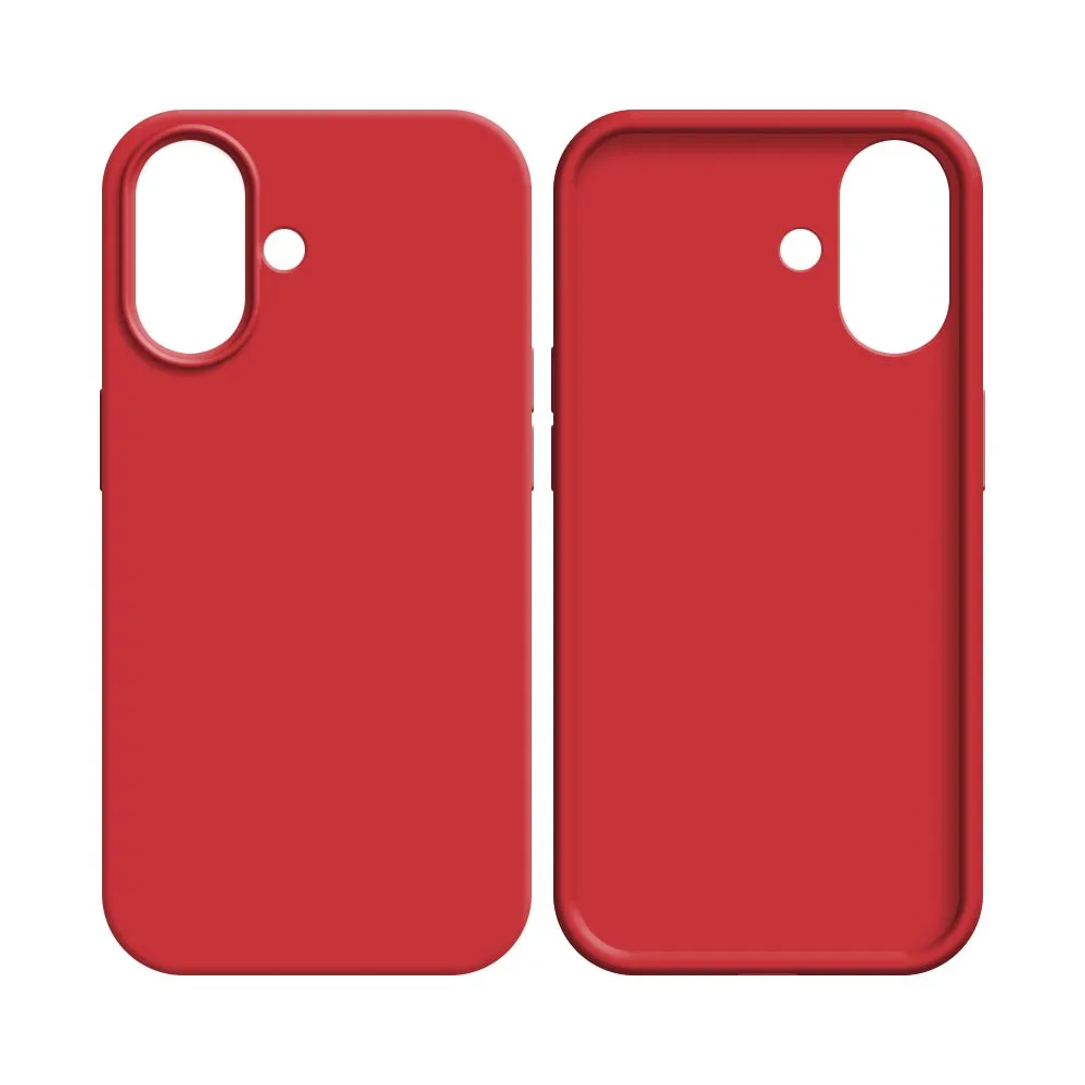 Coque Silicone Compatible pour Apple iPhone 16 Plus Rouge
